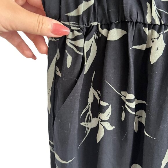 Gap NWT Black Printed Round Neck Sleeveless One-Piece Jumpsuit Size Small - Picture 5 of 12